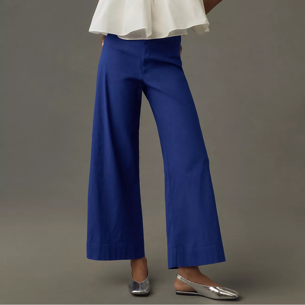The Ettie High-Rise Crop Wide-Leg Pants by Maeve